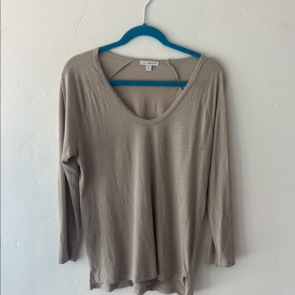 James Perse Brown Relaxed Blouse. Excellent condition. Like new. Worn once